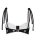 San Miguel Embroidered Top / Black - Ivory Polka Palms